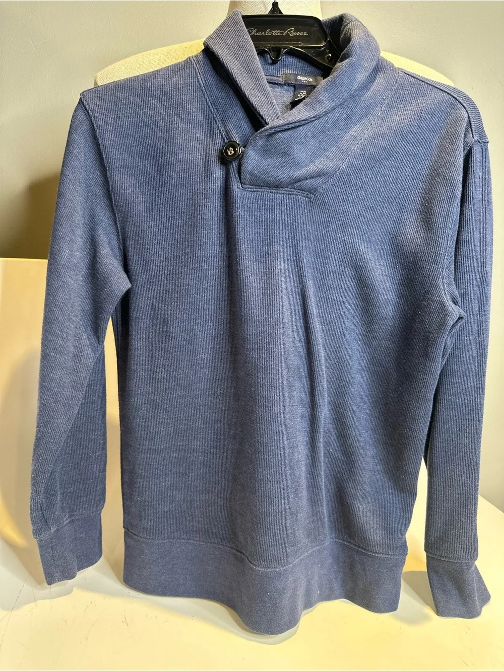 GAP Kids Navy Knit Shawl Collar Sweater
